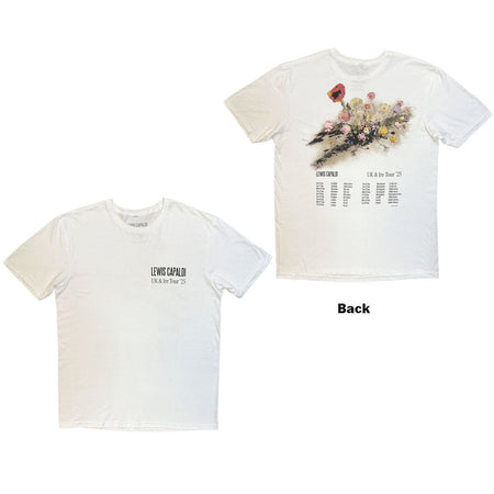 Lewis Capaldi - Flowers UK Tour '25 - White t-shirt