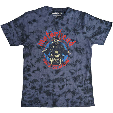 Motorhead - Born To Lose Biker- Navy Blue Dye Wash t-shirt