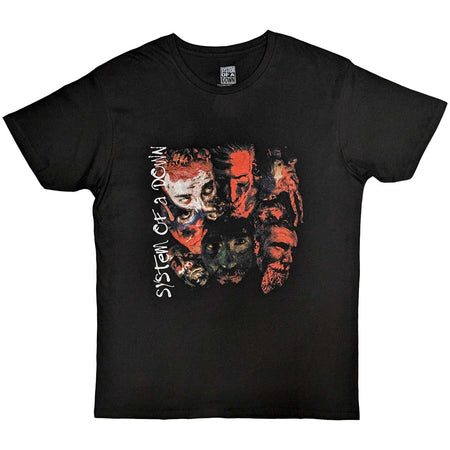 System Of A Down - Painted Faces - Black T-shirt