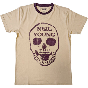 Neil Young - Hitchhiker - Natural Ringer t-shirt