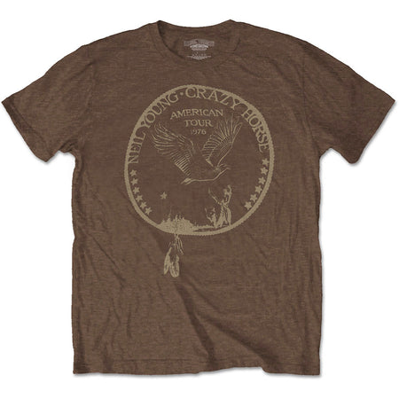 Neil Young - Tour '76 Seal - Brown t-shirt