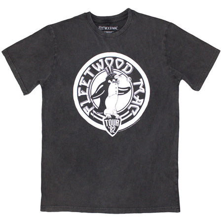 Fleetwood Mac - Tour '82 Penguin - Charcoal Grey Stone Wash t-shirt