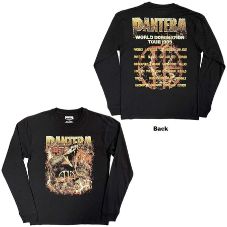 Pantera - World Domination Tour - Long Sleeve Black t-shirt