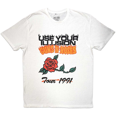 Guns N Roses - Use Your Illusion Tour 1991 - White t-shirt