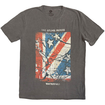 The Stone Roses - Waterfall Jumbo Print - Stone Washed Charcoal Grey t-shirt