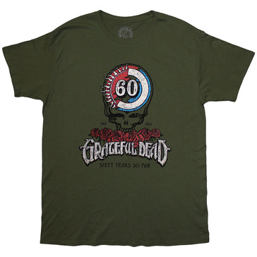 Grateful Dead - 60th Roses - Green t-shirt