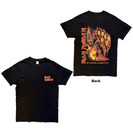 Iron Maiden - Burning Ambition Pocket logo - Black t-shirt