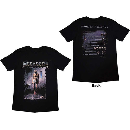 Megadeth - Countdown with Tracklist Backprint - Black  t-shirt