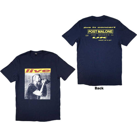 Post Malone - Live In Concert - Navy Blue t-shirt