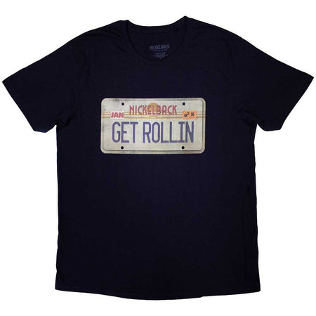 Nickelback - License Plate - Navy Blue t-shirt