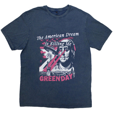 Green Day - American Dream - Blue Dye Wash t-shirt