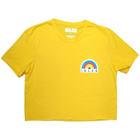 Idles - Rainbow - Ladies Yellow Crop Top t-shirt