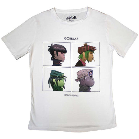Gorillaz - Demon Days - Ladies Junior White T-shirt