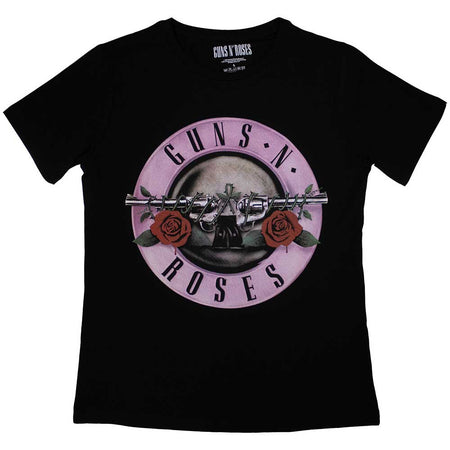 Guns N Roses - Classic Logo - Ladies Junior Black T-shirt