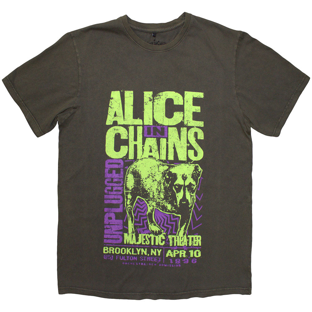Alice In Chains - Unplugged Dog  -  Grey Dye Wash  t-shirt