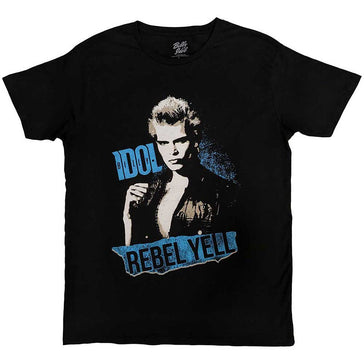 Billy Idol - Rebel Yell Blue - Black t-shirt
