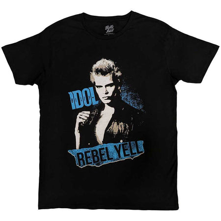 Billy Idol - Rebel Yell Blue - Black t-shirt