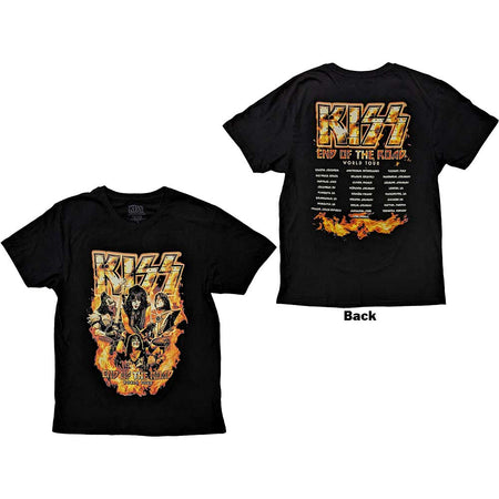 Kiss - End Of The Road Tour Orange - Black t-shirt