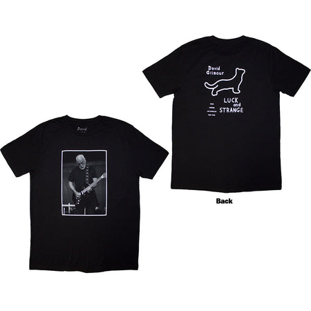 David Gilmour - Luck & Strange Black Cat Strat Tour '24- Black t-shirt