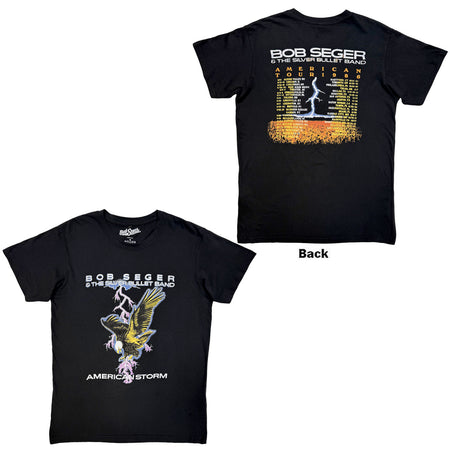 Bob Seger & The Silver Bullet Band - American Storm - Black Carbon t-shirt