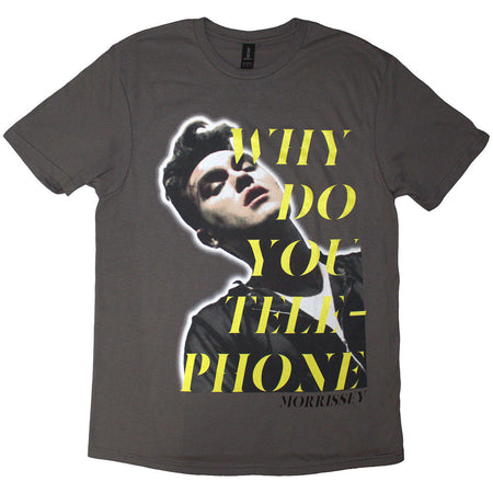 Morrissey - Why Do You Telephone - Charcoal Grey t-shirt