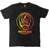 Grateful Dead - Concentric Skulls Dip Dye Wash - Black t-shirt