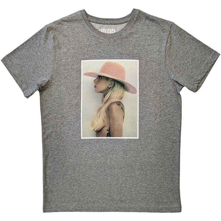 Lady Gaga - Pink Hat - Grey t-shirt