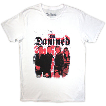 The Damned - Repeat Logo Photo - White T-shirt