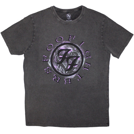 Foo Fighters - Wheel Logo Shadow - Charcoal Grey Stone Wash t-shirt