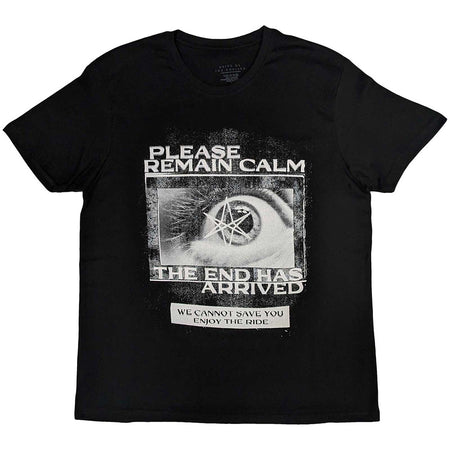 Bring Me The Horizon - Remain Calm-front print - Black t-shirt