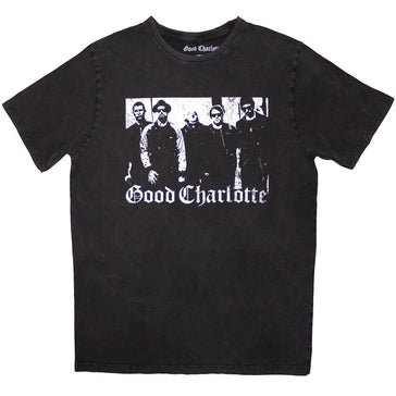 Good Charlotte - Band Photo - Charcoal Grey Stone Wash t-shirt