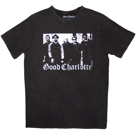 Good Charlotte - Band Photo - Charcoal Grey Stone Wash t-shirt