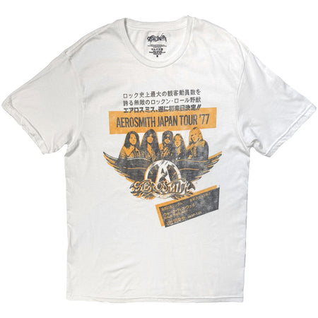 Aerosmith - Japan Tour '77 - White t-shirt