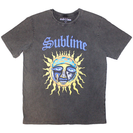 Sublime - Sun Logo - Charcoal Grey Stone Wash t-shirt