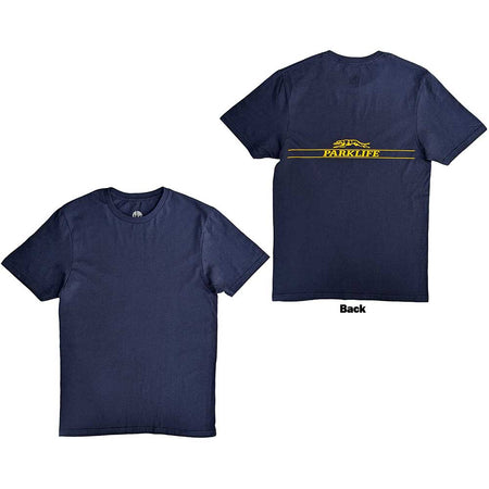 Blur - Parklife Back ( Back print only) - Navy Blue t-shirt