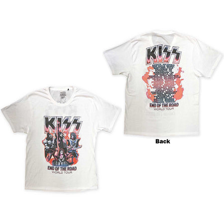 Kiss - End Of The Road World Tour Band Playing- White t-shirt