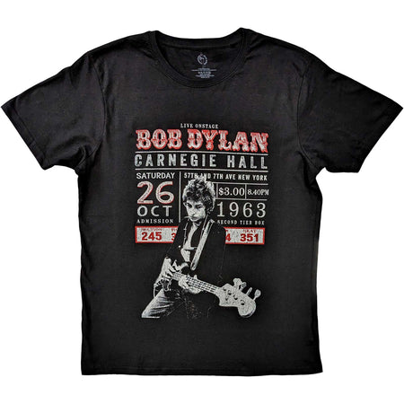 Bob Dylan - Carnegie Hall '63 - Black  T-shirt