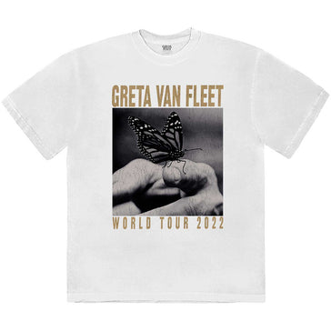 Greta Van Fleet - World Tour Butterfly - White t-shirt