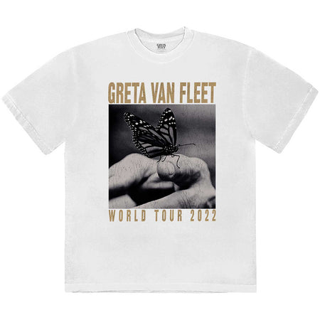 Greta Van Fleet - World Tour Butterfly - White t-shirt