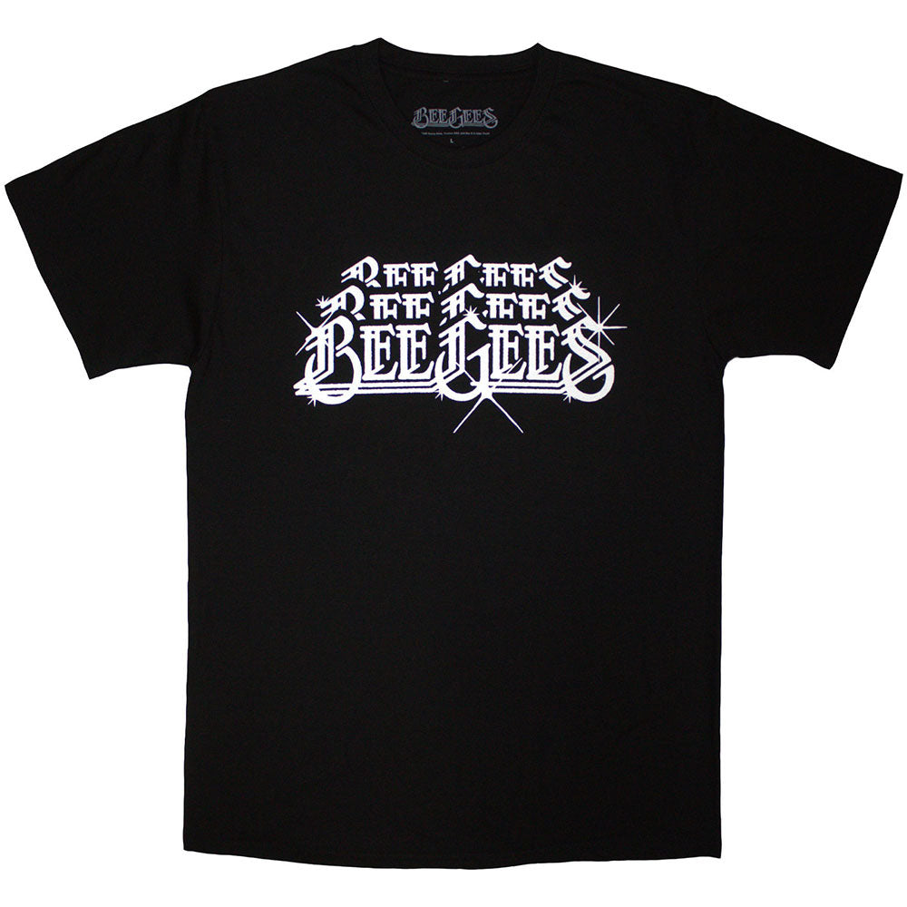 Bee Gees - Stacked Logo - Black  t-shirt