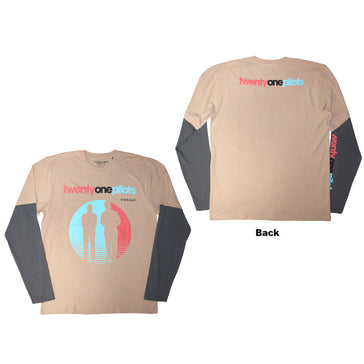Twenty One Pilots - Vessel - Grey & Sand Layered Longsleeve t-shirt