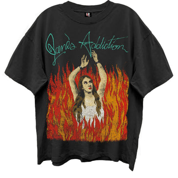 Jane's Addiction - Burning Lady - Black Enzyme Wash Retro Style t-shirt