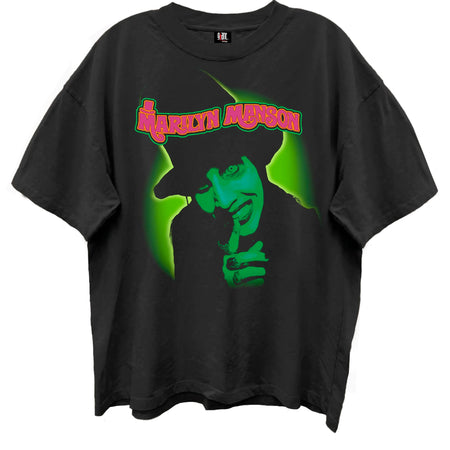 Marilyn Manson - Smells Like Children - Black Enzyme Wash Retro Style t-shirt