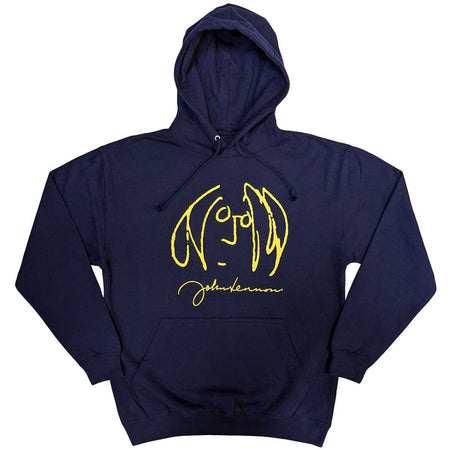 John Lennon - Self Portrait - Navy Blue Pullover Hoodie