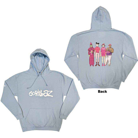Gorillaz - Cracker Island - Light Blue Pullover Hooded Sweatshirt