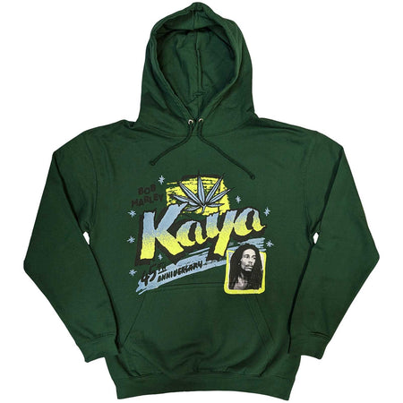 Bob Marley - Kaya - Pullover Green Hooded Sweatshirt