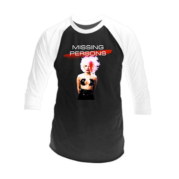 Missing Persons - Dale - Black & White Raglan Baseball Jersey t-shirt