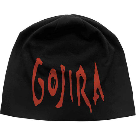 Gojira - Logo - JD Print -Discharge Print -Black OSFA Beanie Ski Cap