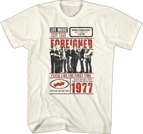 Foreigner - Live - Natural t-shirt