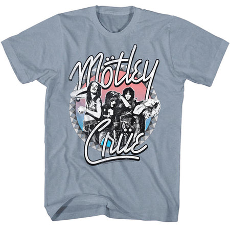 Motley Crue -Studded - Indigo Heather t-shirt